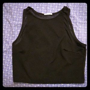 Black Crop top with Mesh Back